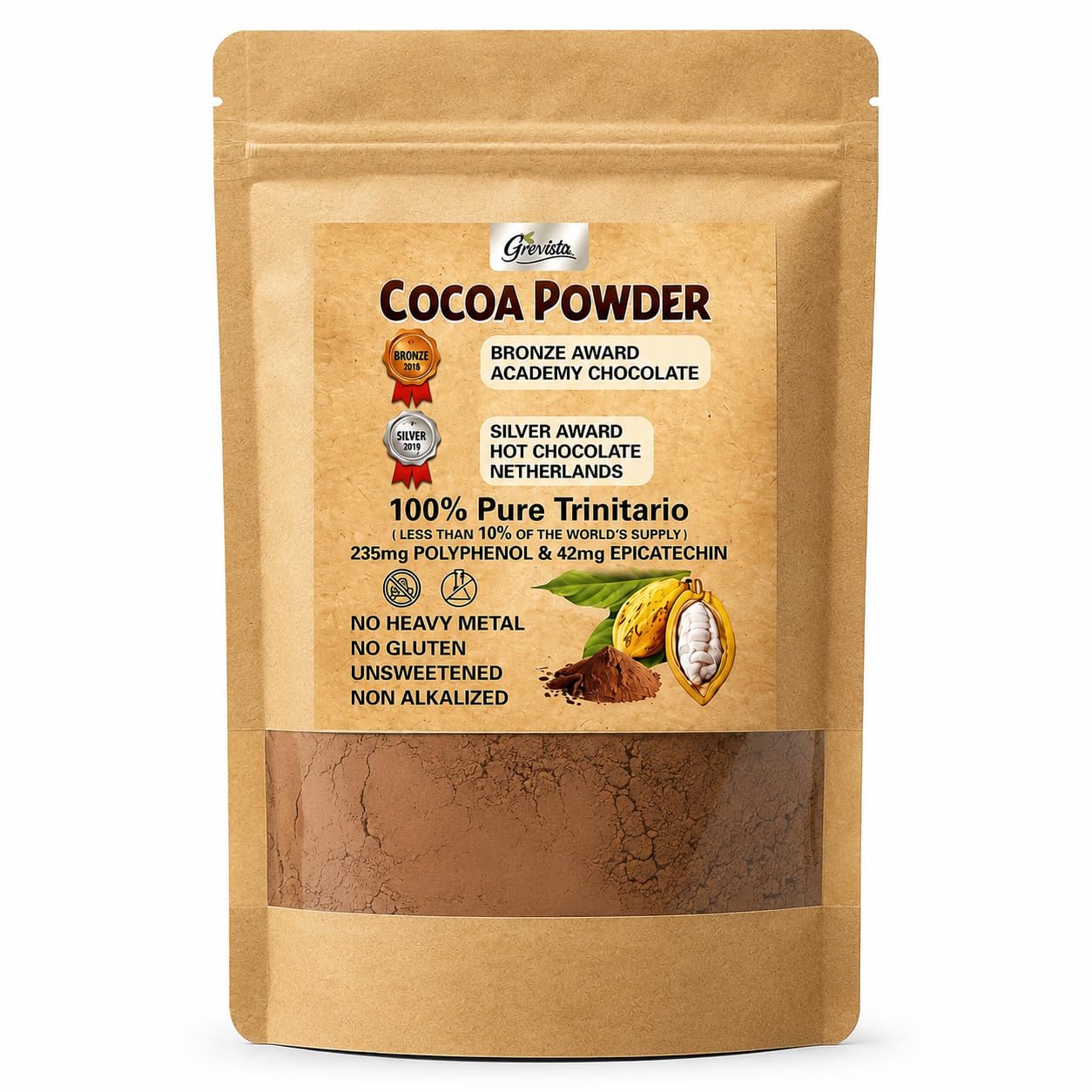 Amazon.com : Grevista 100% Pure Cocoa Powder – Unmistakably